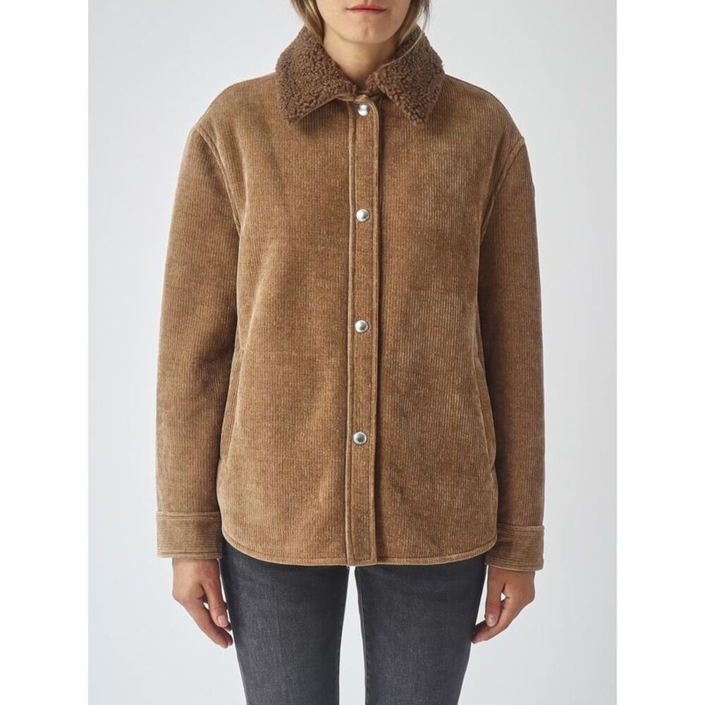 Colmar Women Colmar Cropped Corduroy Shirt Jacket With Fur Collar